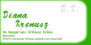 diana krenusz business card