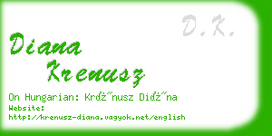 diana krenusz business card